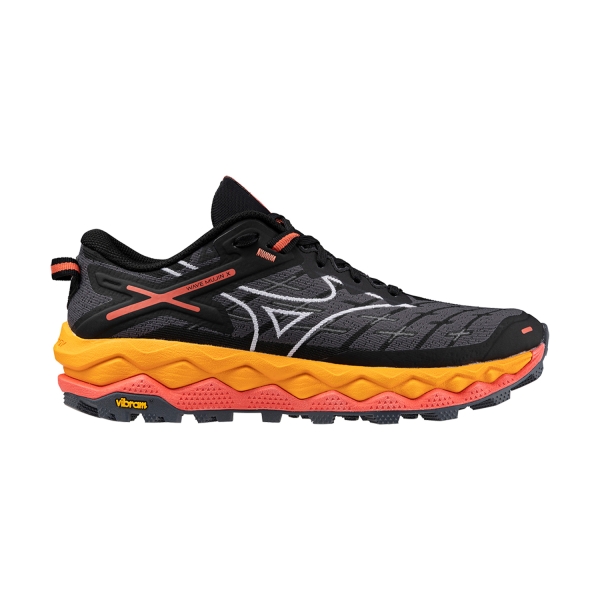 Women's Trail Running Shoes Mizuno Wave Mujin 10  Black/White/Hot Coral J1GK247021