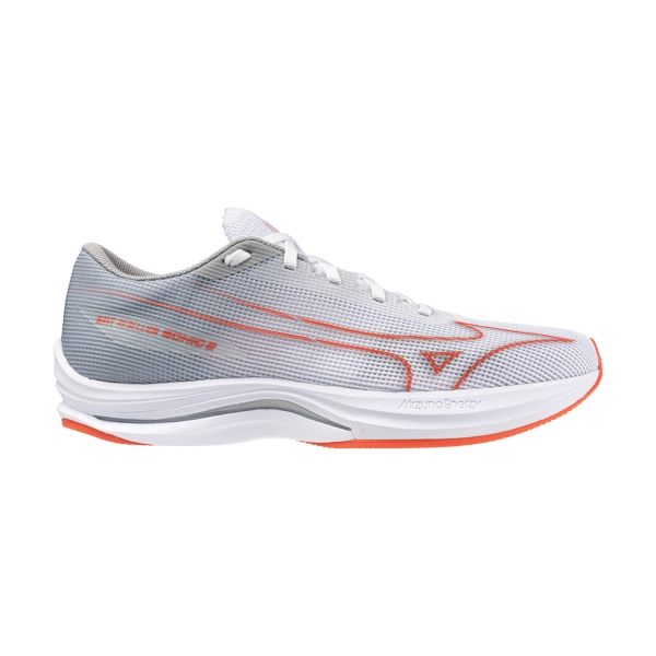 Men's Performance Running Shoes Mizuno Wave Rebellion Sonic 2  White/Hot Coral/Harbor Mist J1GC243001