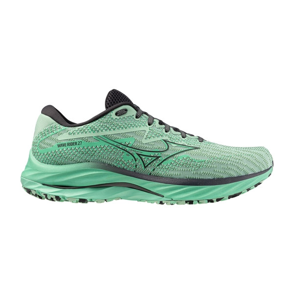 Men's Neutral Running Shoes Mizuno Wave Rider 27  Grayed Jade/Black Oyster/Jade Cream J1GC230355