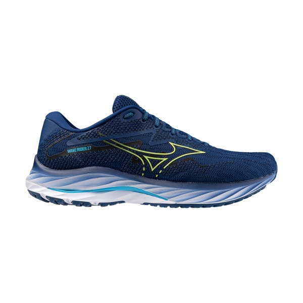 Men's Neutral Running Shoes Mizuno Wave Rider 27  Navy Peony/Sharp Green/Swim Cap J1GC230353