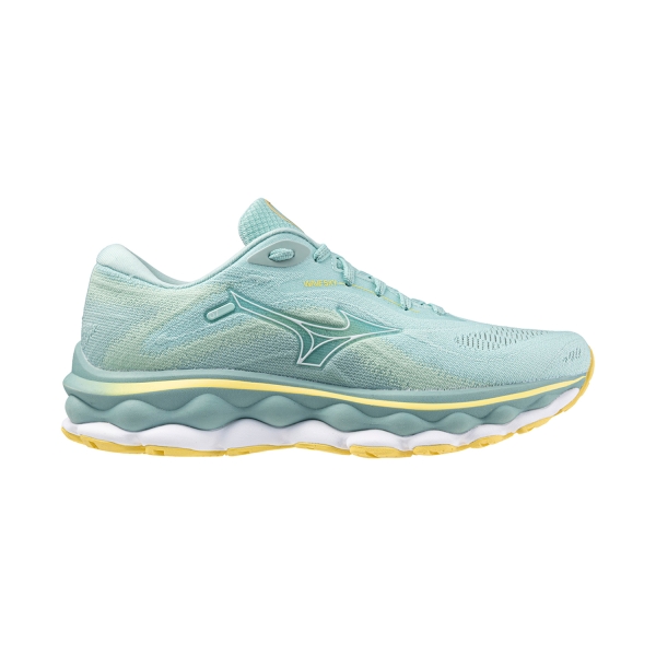Women's Neutral Running Shoes Mizuno Wave Sky 7  Eggshell Blue/White/Sunshine J1GD230273