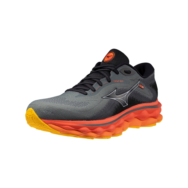 Mizuno Wave Sky 7 - Turbulence/Nickel/Hot Coral