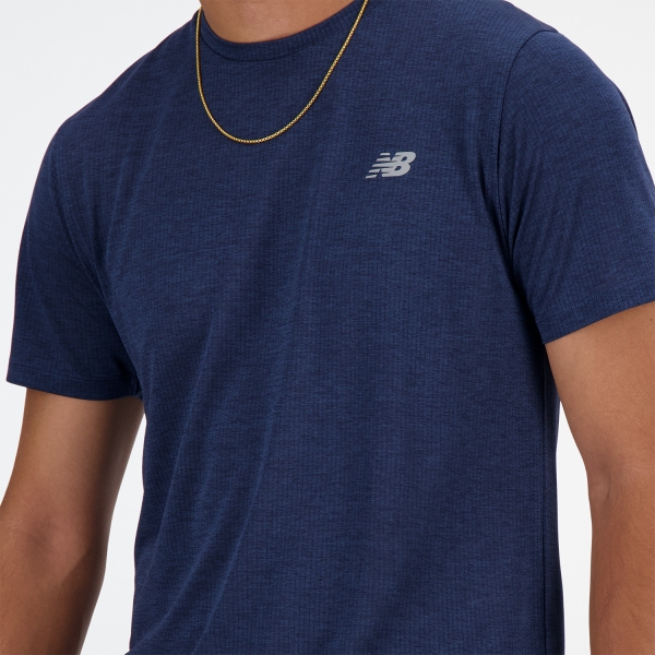 New Balance Athletics Run T-Shirt - NB Navy Heather