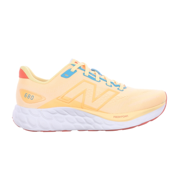 Women's Neutral Running Shoes New Balance Fresh Foam 680v8  White/Peach W680LL8