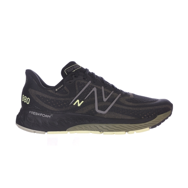 Men's Neutral Running Shoes New Balance Fresh Foam X 880v12 GTX  Black/Green M880GL13