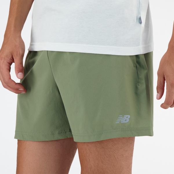 New Balance Performance 5in Pantaloncini - Dark Olivine