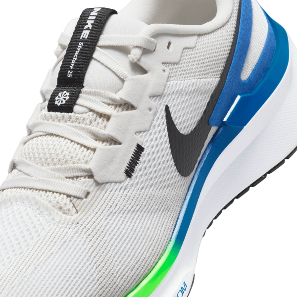 Nike Air Zoom Structure 25 - White/Black/Platinum Tint/Star Blue