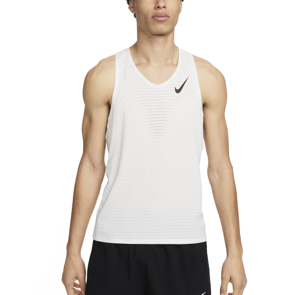 Men's Running Tank Nike DriFIT ADV AeroSwift Tank  Summit White/Black FN4231121