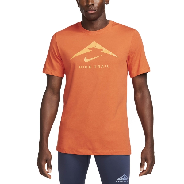 Men's Running T-Shirt Nike DriFIT Trail Logo TShirt  Cosmic Clay FQ3914809