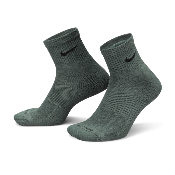 Running Socks Nike Everyday Plus Cushioned x 3 Socks  Green/Black SX6890935