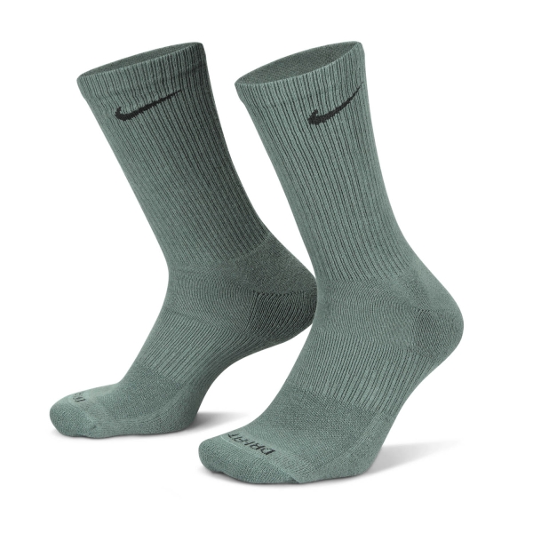 Running Socks Nike Everyday Plus Cushioned x 3 Socks  Green SX6888935