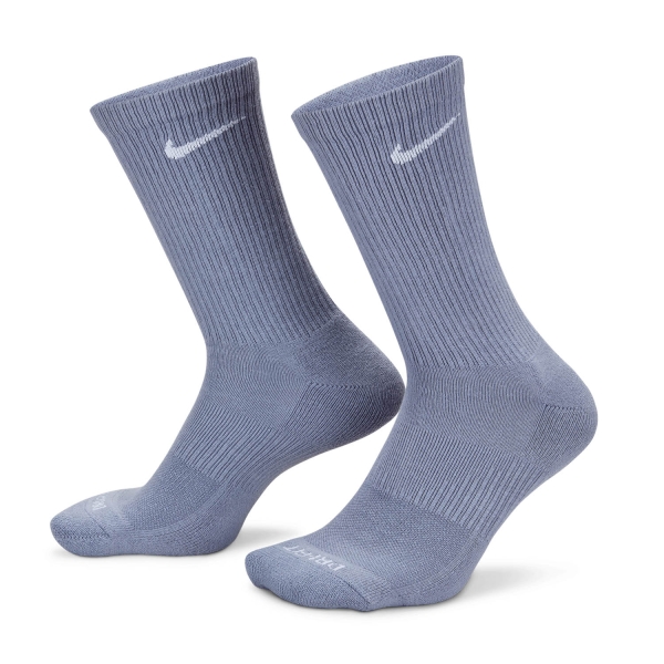 Running Socks Nike Everyday Plus Cushioned x 3 Socks  Light Grey/Light Pink/Light Green SX6888933