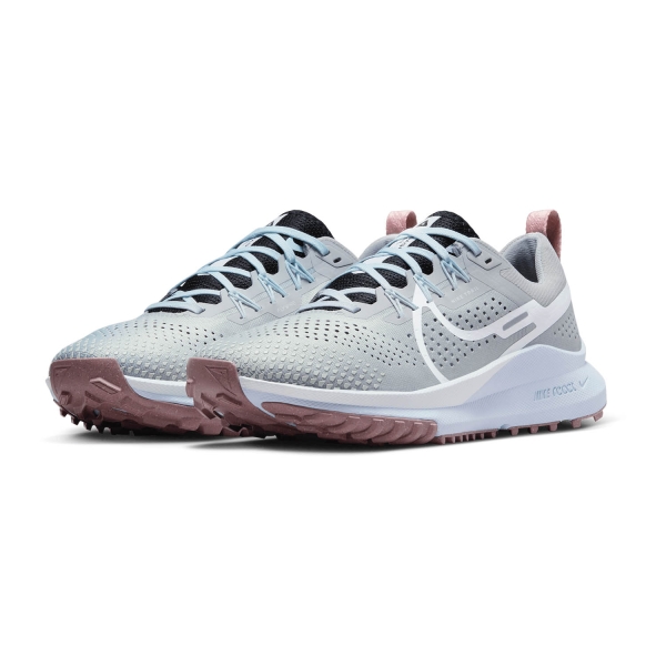 Nike React Pegasus Trail 4 - Light Smoke Grey/White/Black/Glacier Blue