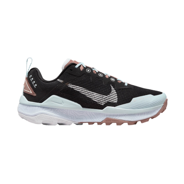 Zapatillas Trail Running Mujer Nike React Wildhorse 8  Black/White/Glacier Blue/Football Grey DR2689004