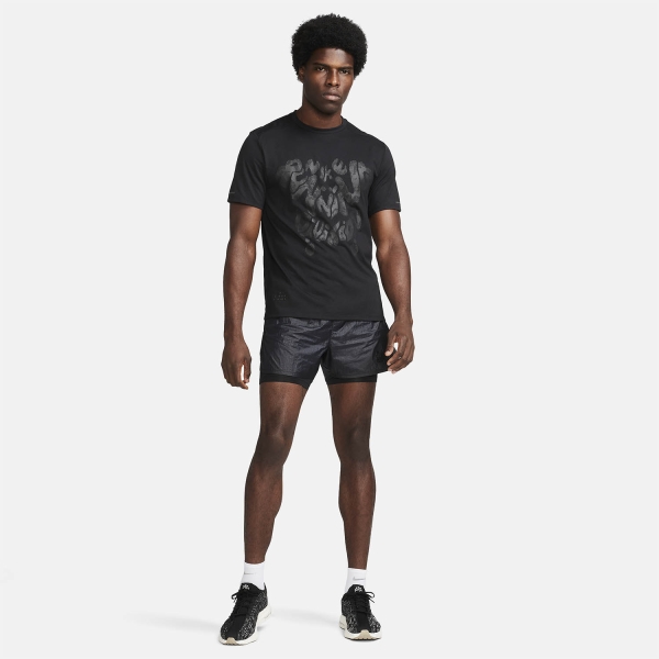 Nike Rise 365 Camiseta - Black/Reflective Black