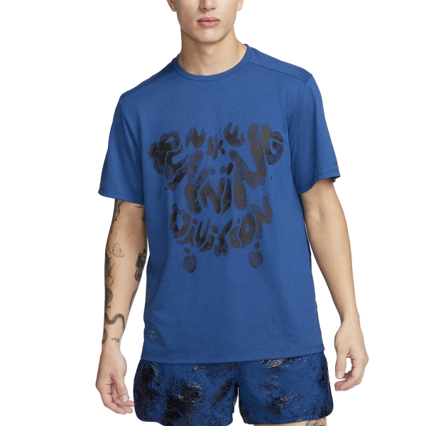 Camisetas Running Hombre Nike Rise 365 Camiseta  Court Blue/Black/Reflective Black FN3389476