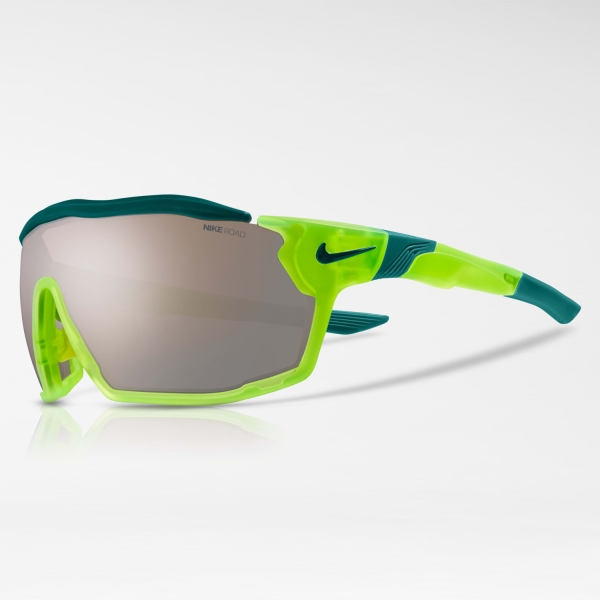 Nike Show X Rush Road Sunglasses - Matte Volt/Chrome Mirror