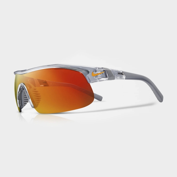 Nike Show X1 Gafas de sol - Shiny Wolf Grey/Orange Mirror