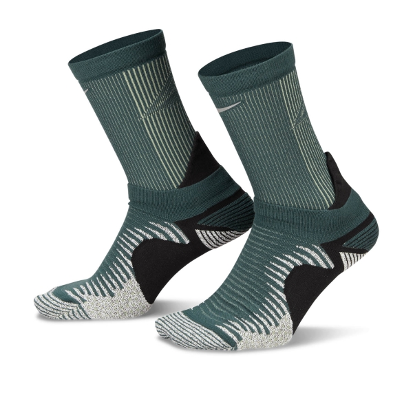 Running Socks Nike Trail Crew Socks  Deep Jungle/Black/Reflective Silver CU7203311
