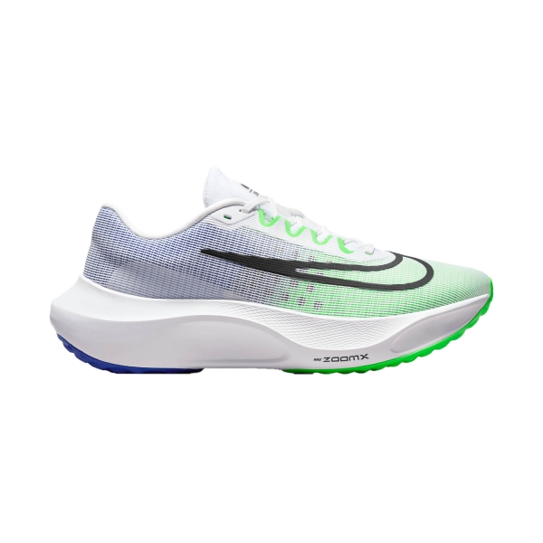 Men's Performance Running Shoes Nike Zoom Fly 5  White/Black/Green Strike/Racer Blue DM8968101