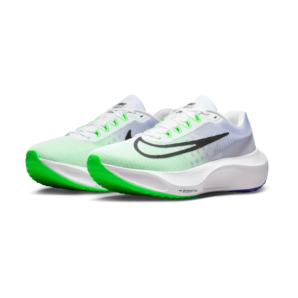 Nike Zoom Fly 5 - White/Black/Green Strike/Racer Blue