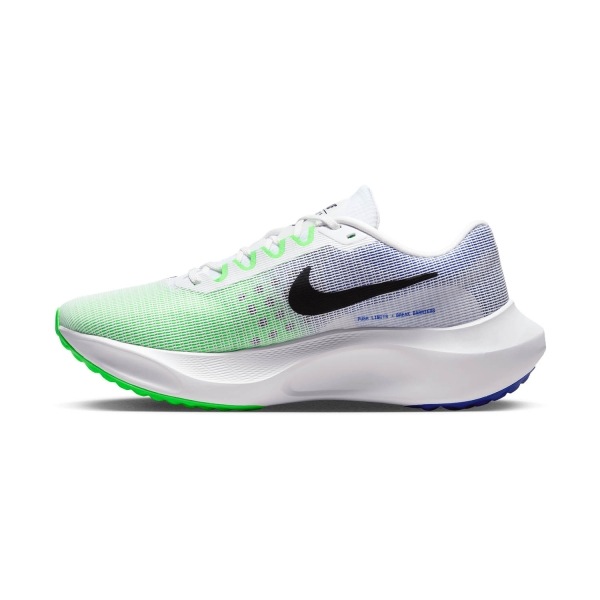 Nike Zoom Fly 5 - White/Black/Green Strike/Racer Blue