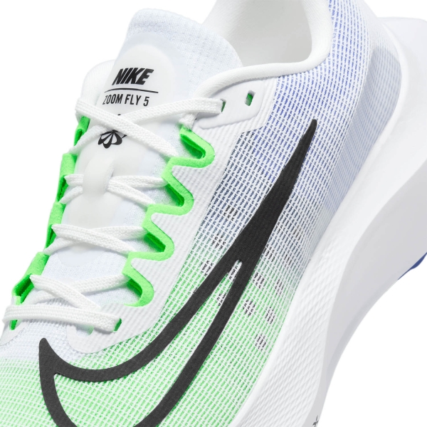 Nike Zoom Fly 5 - White/Black/Green Strike/Racer Blue