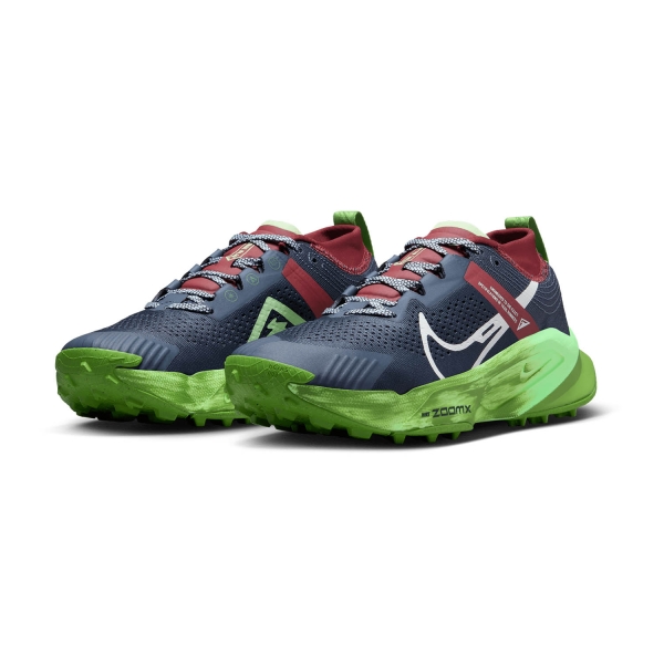 Nike ZoomX Zegama Trail - Thunder Blue/Summit White/Chlorophyll