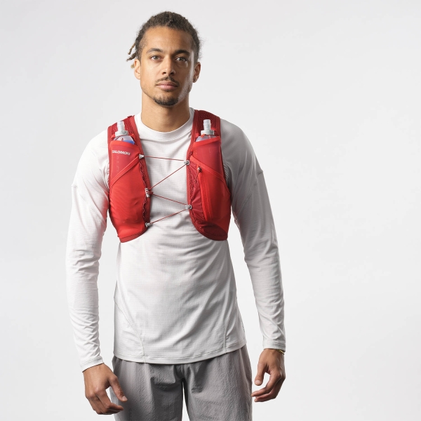 Salomon Active Skin 4 Set Backpack - Red Dahlia/High Risk Red