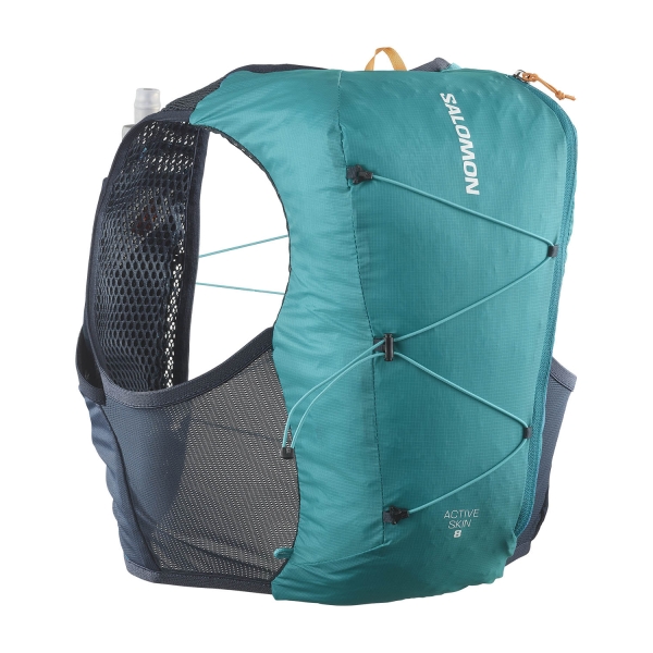 Hydro Backpacks Salomon Active Skin 8 Set Backpack  Tahitian Tide/Carbon/Peacock Blue LC2178100