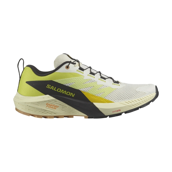 Men's Trail Running Shoes Salomon Sense Ride 5  Vanilla Ice/Sulphur Spring/Black L47458400