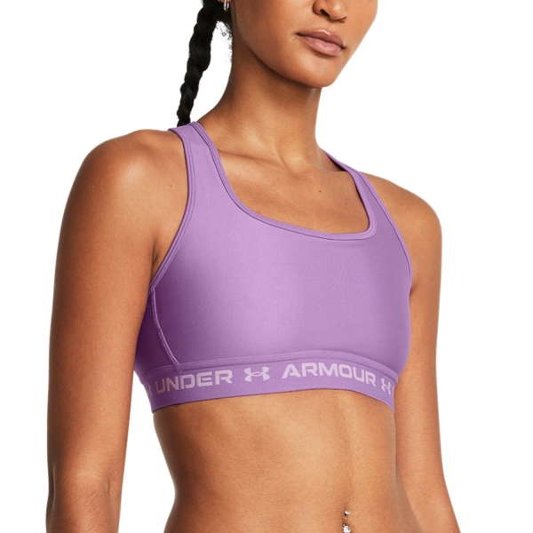 Women's Sports Bra Under Armour Crossback Mid Sports Bra  Provence Purple/Purple Ace 13610340560