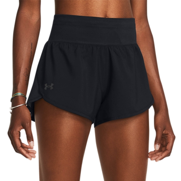 Pantalones cortos Running Mujer Under Armour Fly By Elite 3in Shorts  Black/Reflective 13832410001