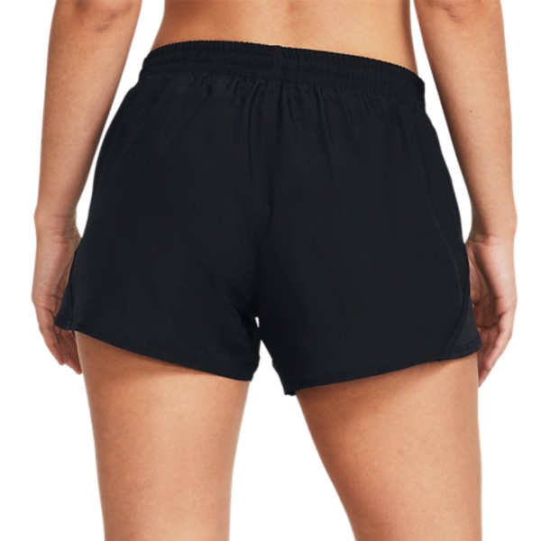 Under Armour Fly By 4in Shorts - Black/Reflective