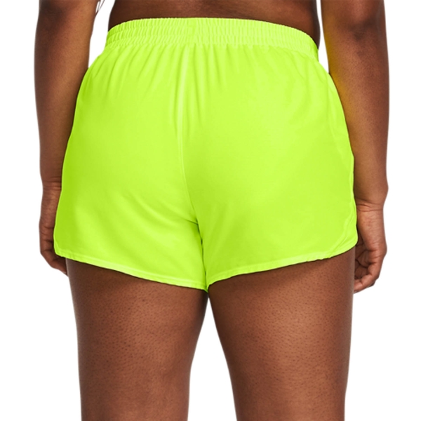 Under Armour Fly By 4in Shorts - High Vis Yellow/Reflective