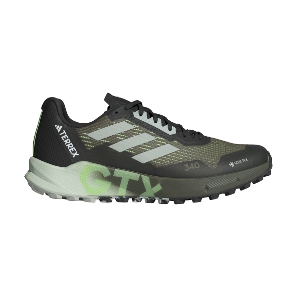 Men's Trail Running Shoes adidas Terrex Agravic Flow 2 GTX  Olive Strata/Wonder Silver/Green Spark IG8020