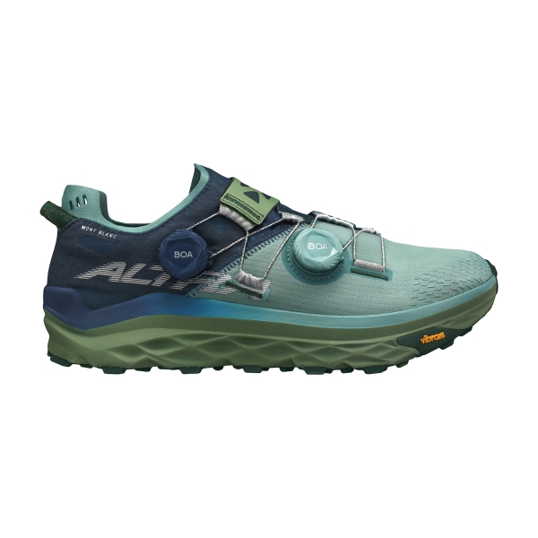 Men's Trail Running Shoes Altra Mont Blanc BOA  Blue/Green AL0A7R6E004