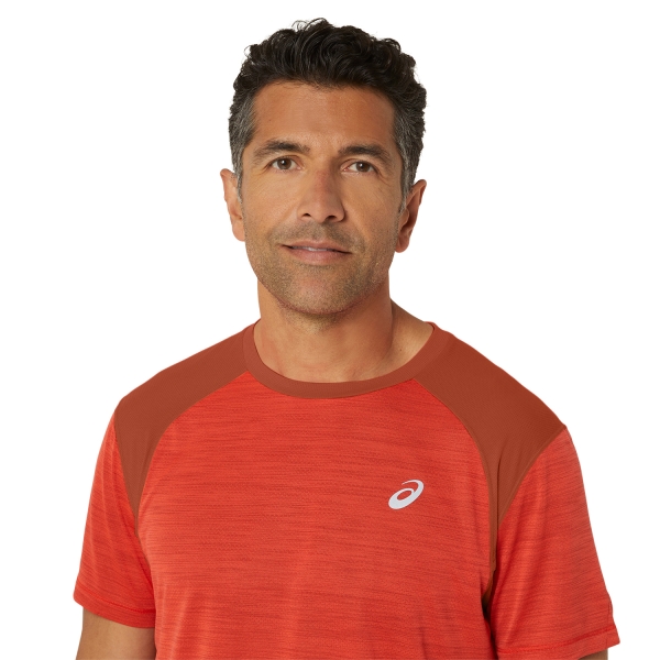 ASICS Road T-Shirt - True Red/Spice Latte