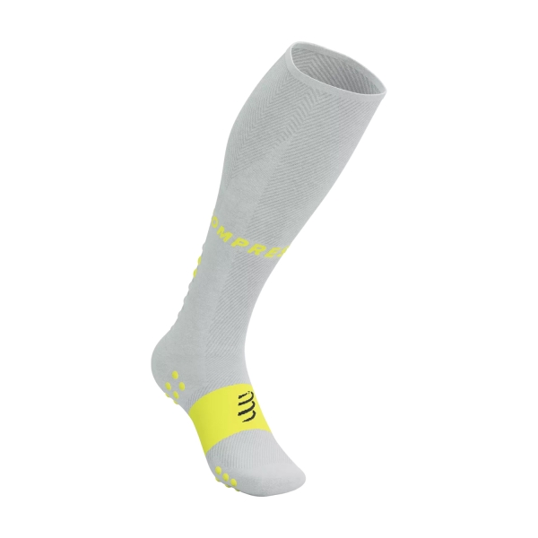 Compressport Full Oxygen Calcetines - White/Safe Yellow