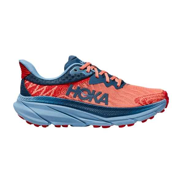 Women's Trail Running Shoes Hoka Challenger 7  Papaya Real/Teal 1134498PPYR