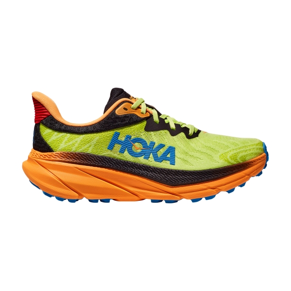 Men's Trail Running Shoes Hoka Challenger 7  Black/Lettuce 1134497BKLT