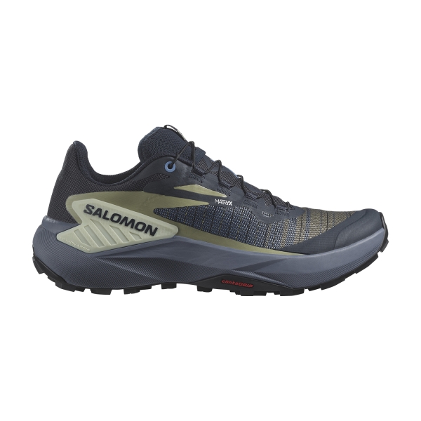 Women's Trail Running Shoes Salomon Genesis  Carbon/Grisaille/Aloe Wash L47443200