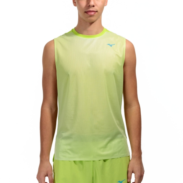 Men's Running Tank Mizuno Aero Tank  Lime J2GAB00042