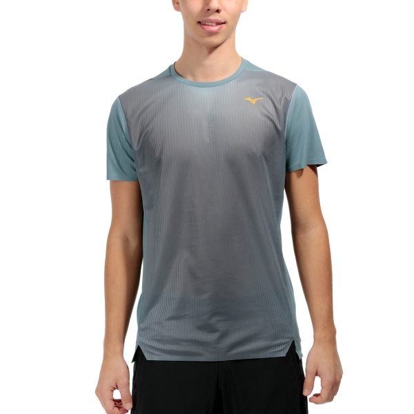 Men's Running T-Shirt Mizuno Aero TShirt  Lead J2GAB00103