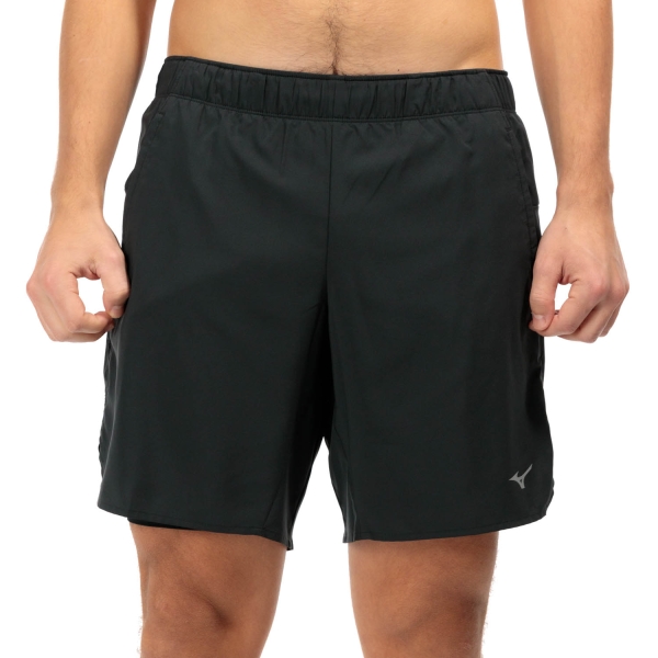Men's Running Shorts Mizuno Core 2 in 1 7.5in Shorts  Black J2GBB00709