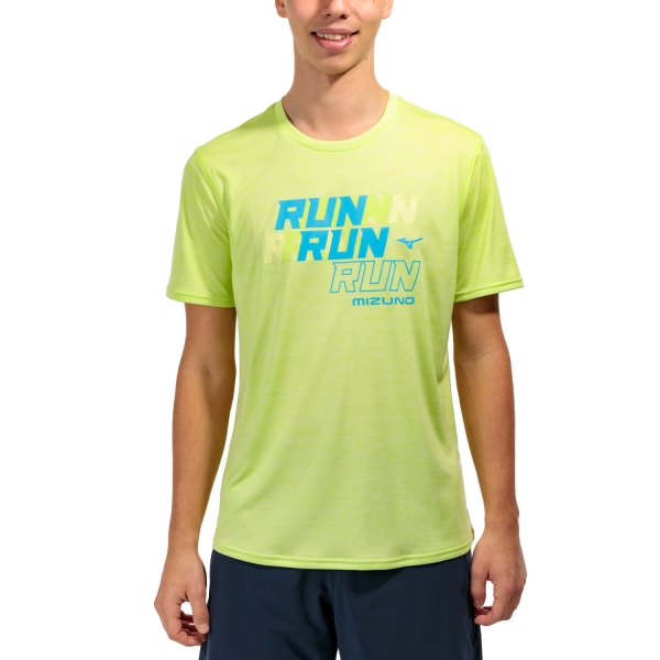 Men's Running T-Shirt Mizuno Core TShirt  Lime J2GAB00842