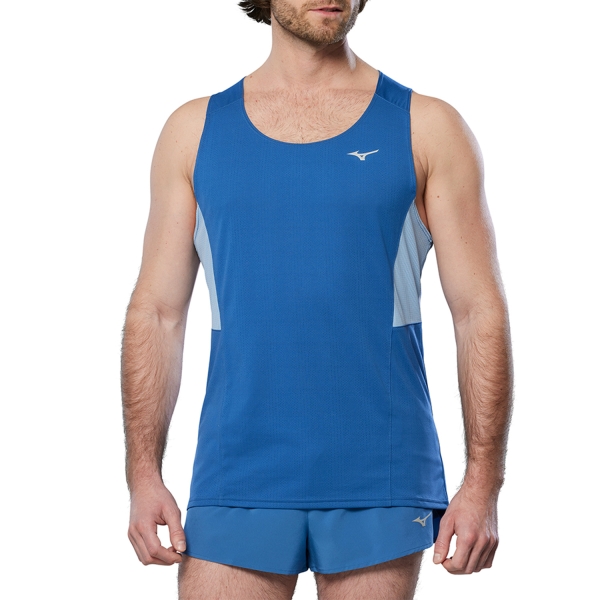 Men's Running Tank Mizuno DryAeroFlow Tank  Federal Blue J2GAB00213