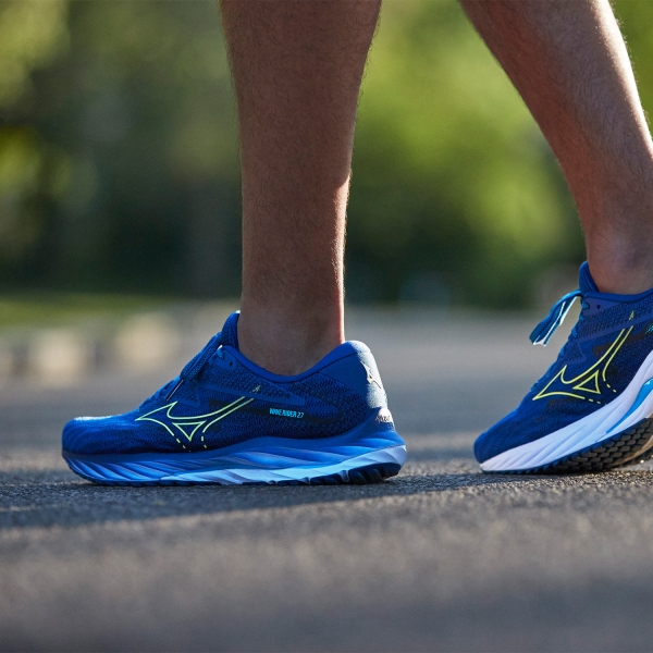 Mizuno Wave Rider 27 - Navy Peony/Sharp Green/Swim Cap