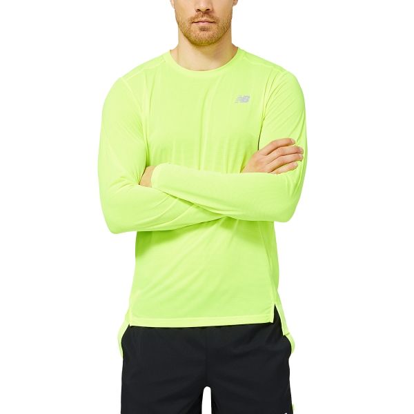 Men's Running Shirt New Balance Accelerate Shirt  Thirty Watt MT23225THW