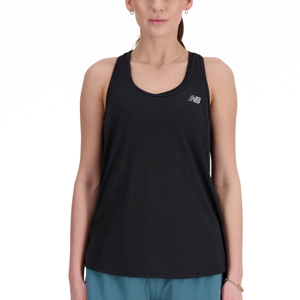 Top Running Mujer New Balance Athletics Top  Black Heather WT41250BKH